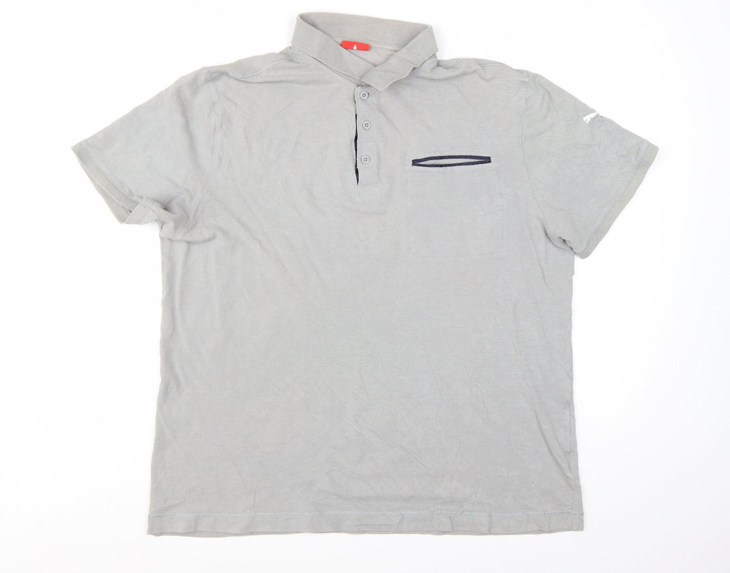 Puma Men's Grey XL Classic Cotton Polo Shirt