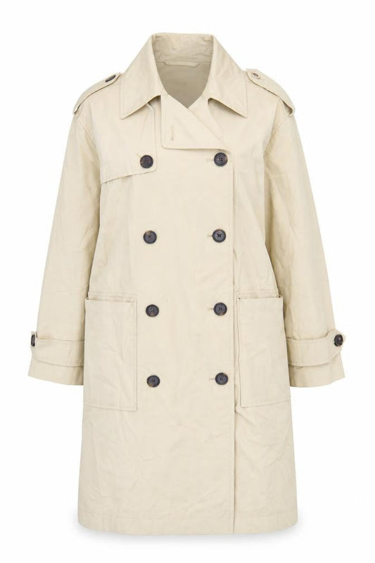 Marks & Spencer Womens Beige Size 10 Long Trench Coat