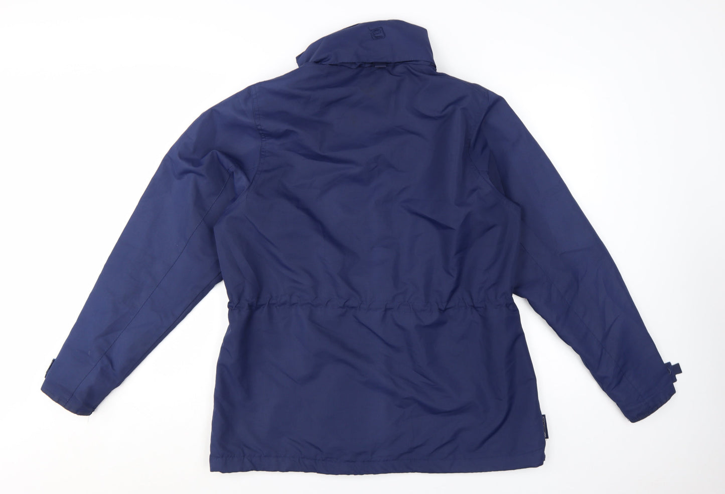 Mountain Essentials Women's Blue Waterproof Hooded Jacket UK 14