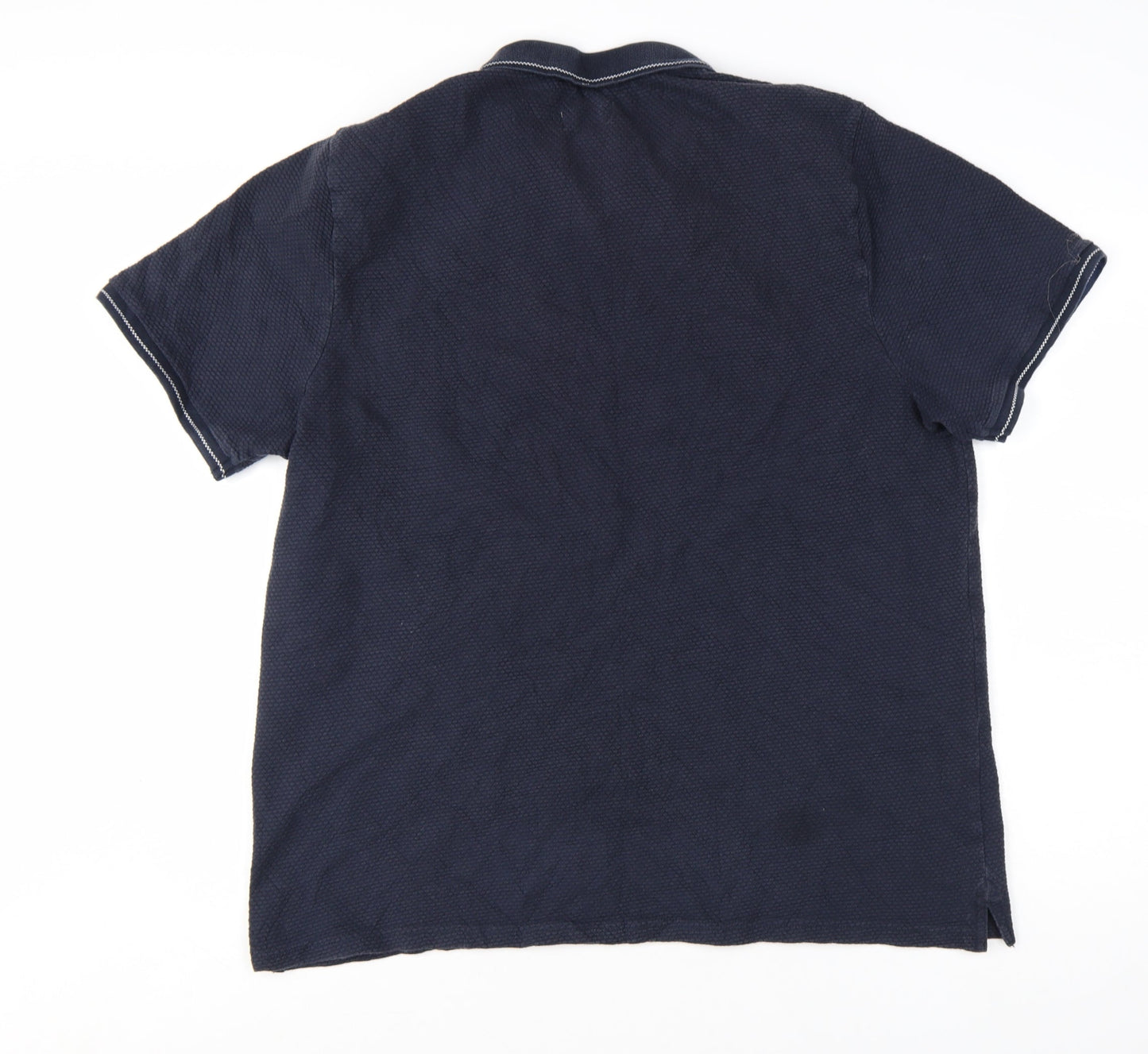(UN)BIAS Mens Blue Short Sleeve Cotton Polo Shirt XL