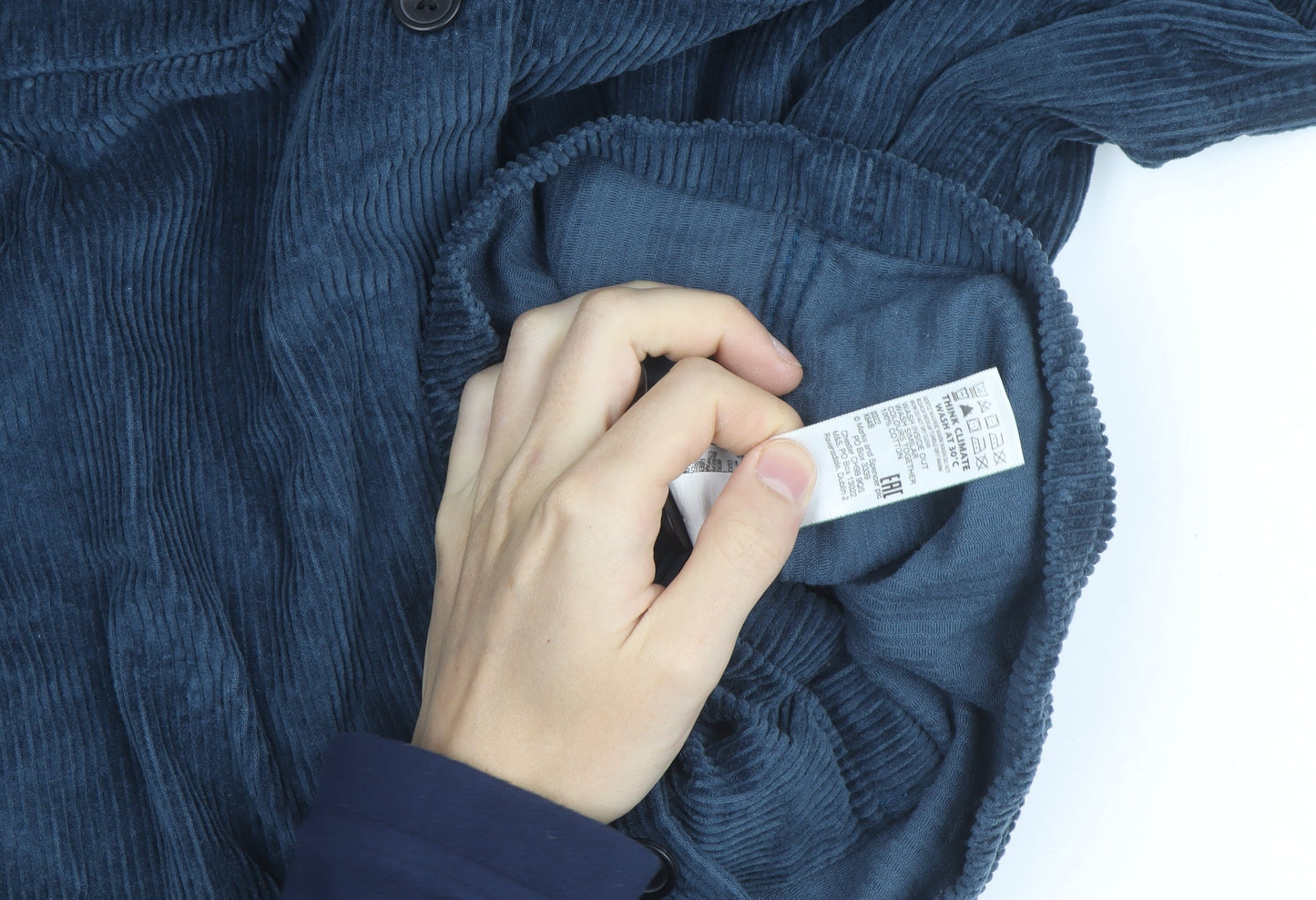 Marks and Spencer Men’s Blue Corduroy Jacket L Regular Fit