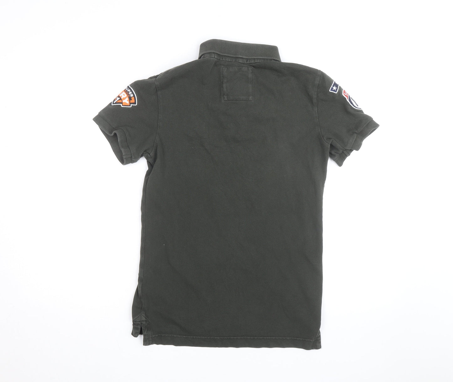 Superdry Men's Green XS 'Vintage Destroyed' Polo Shirt