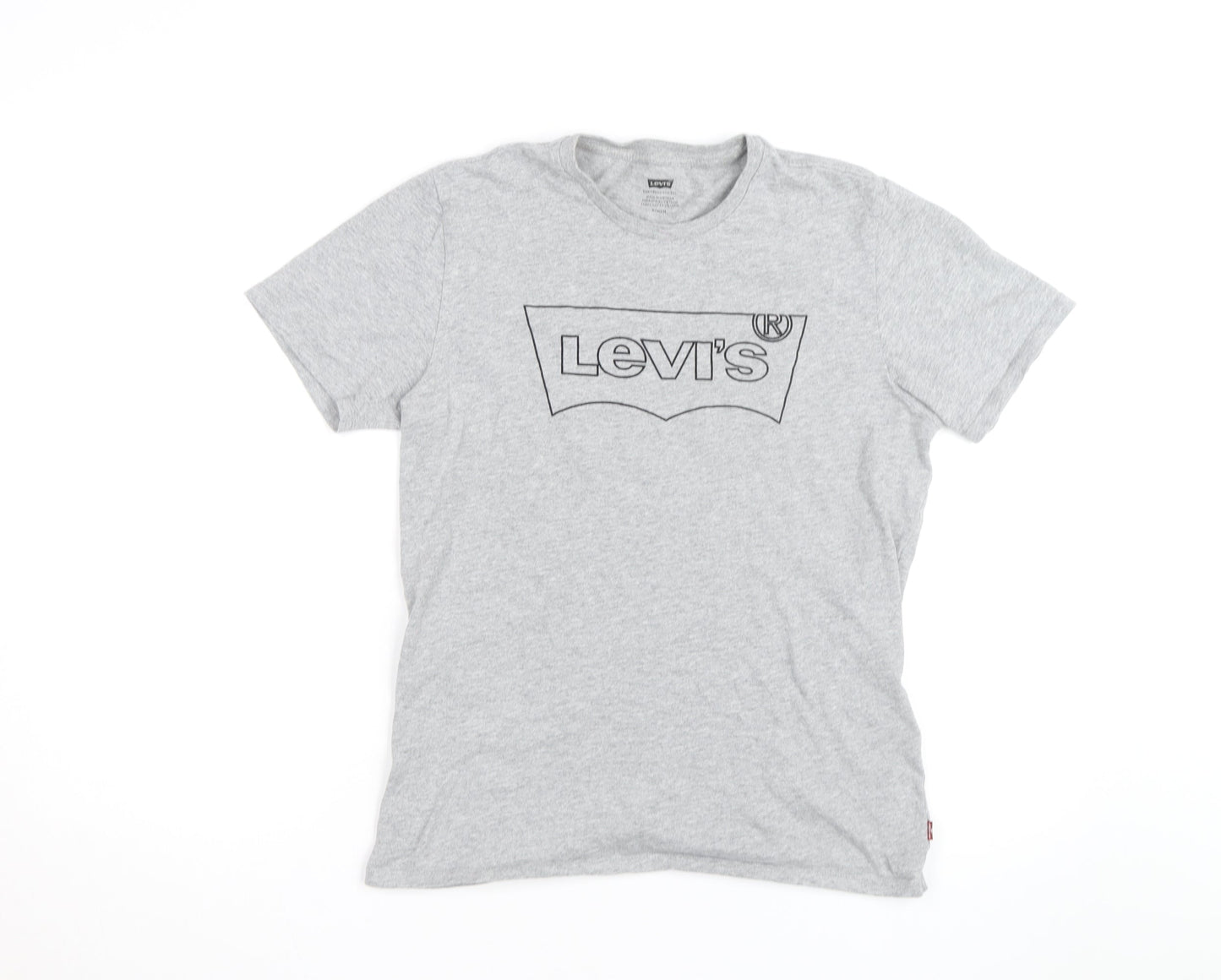 Levi's Men's Grey Logo Short Sleeve Crew Neck T-Shirt Size S