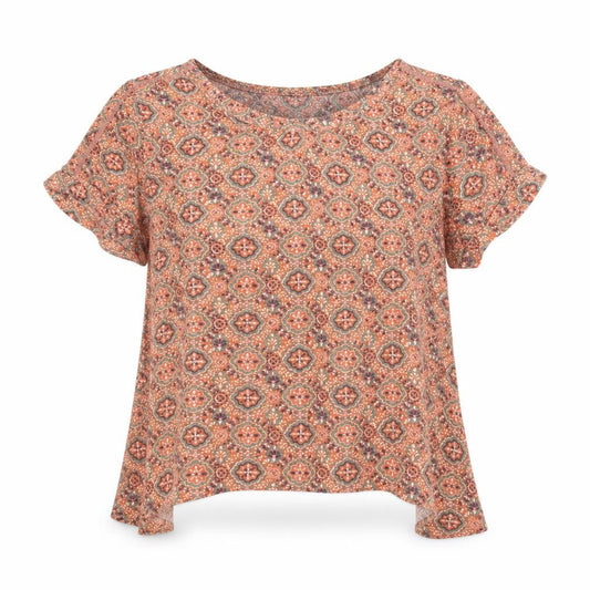 FatFace Women’s Orange Floral Tunic Blouse Size 10