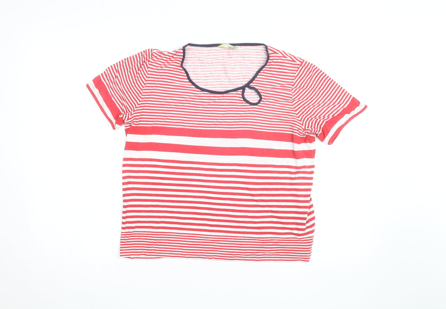 Alice Colmar Women's Red Striped Jersey T-Shirt Size 12