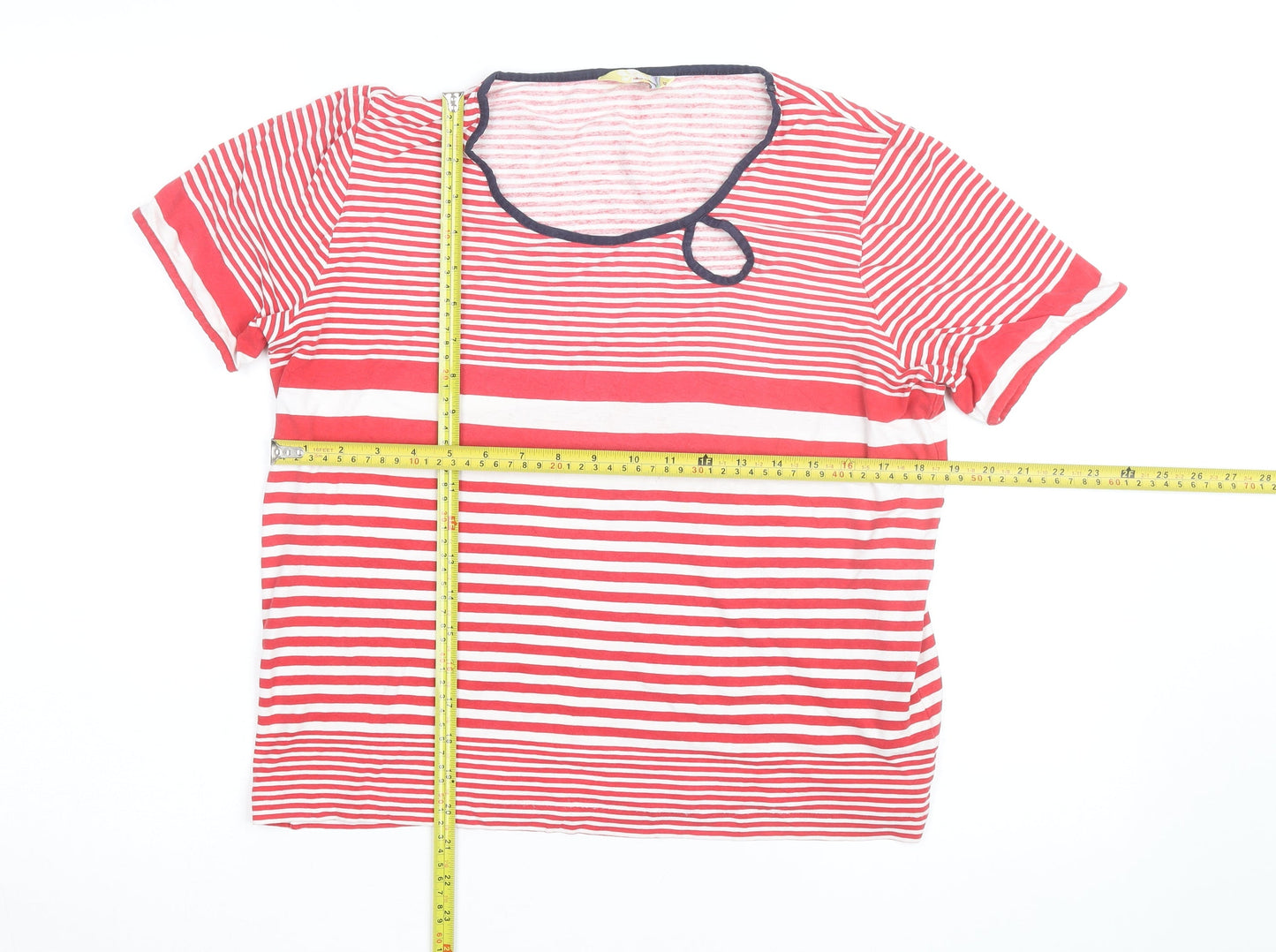 Alice Colmar Women's Red Striped Jersey T-Shirt Size 12