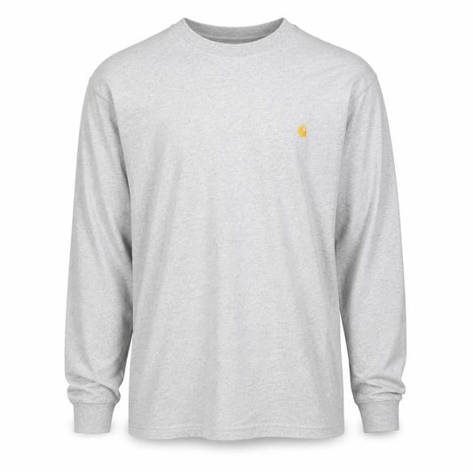 Carhartt Men’s Grey Long Sleeve Cotton Crew Neck Top 2XL