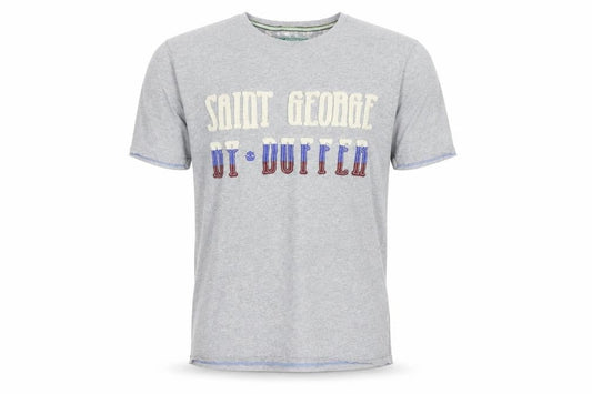 St George By Duffer Men's Grey Graphic T-Shirt Size L
