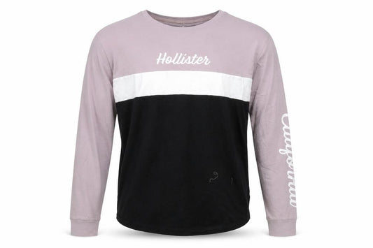 Hollister Men’s Multicoloured Long Sleeve Colourblock Top M