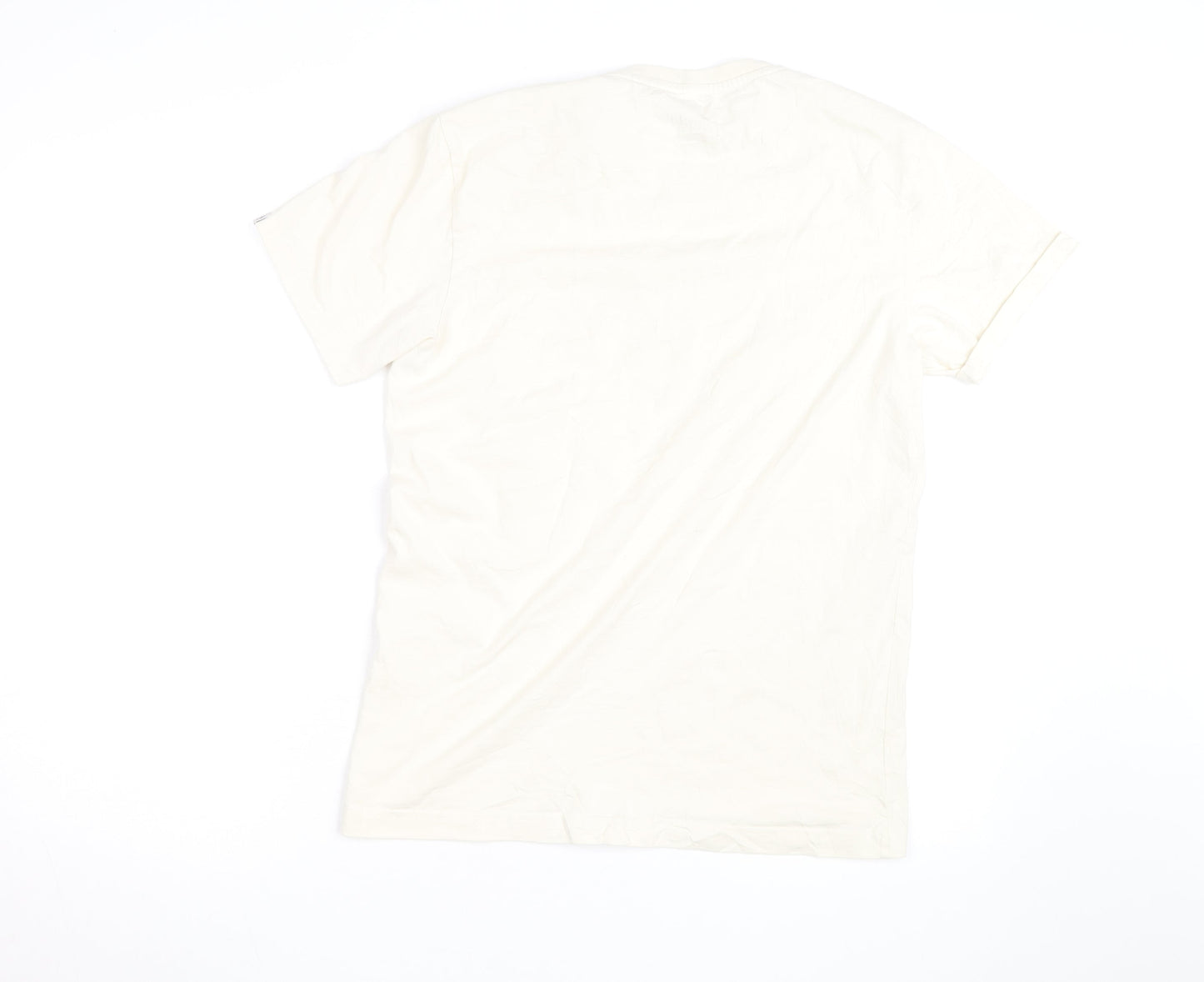 Original Penguin Men’s Ivory Graphic T-Shirt Medium Cotton Crew Neck