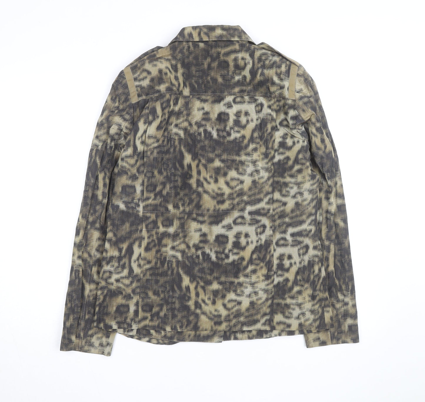 Elie Tahari Women’s Beige Animal Print Blazer Jacket Size M
