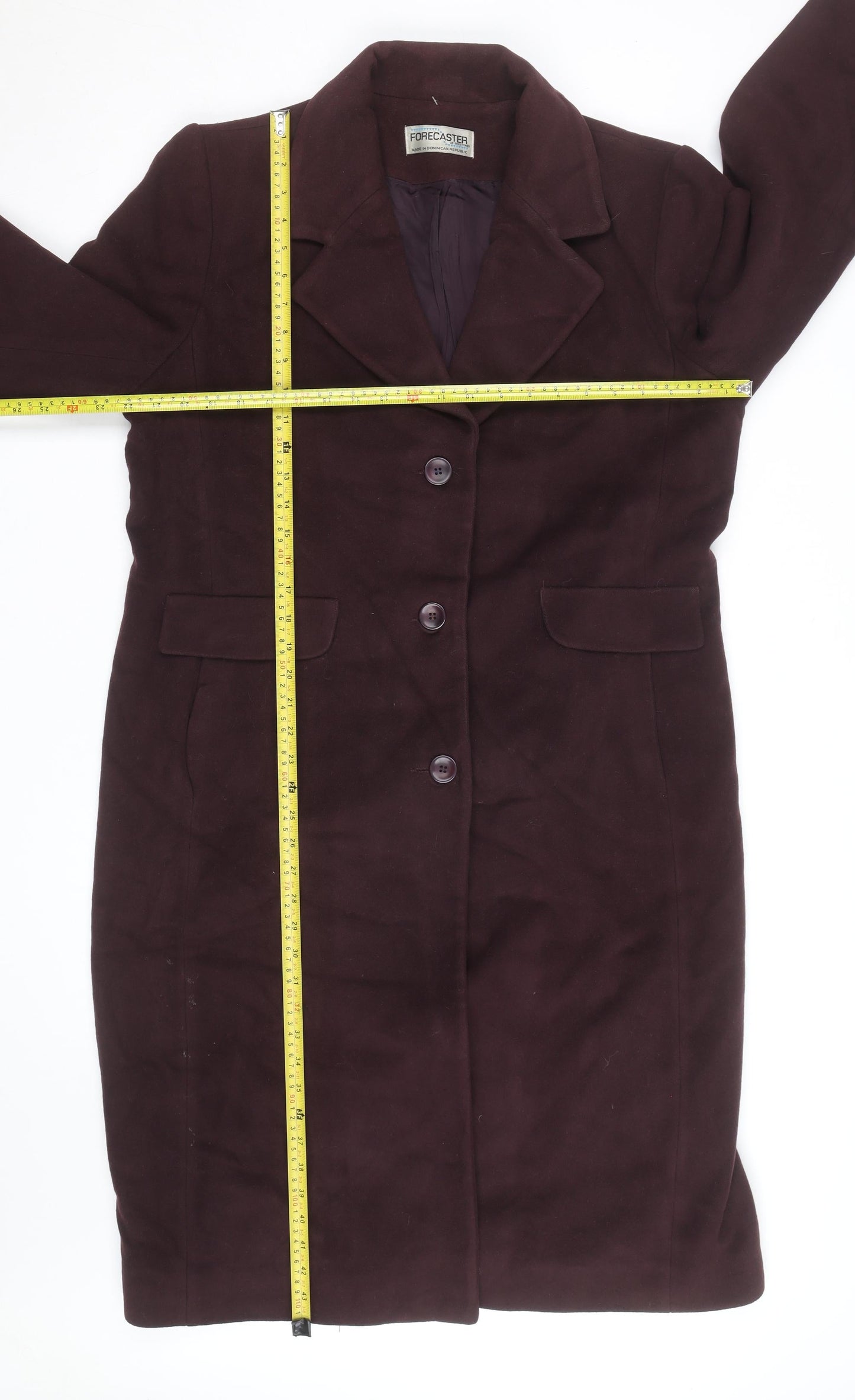 Forecaster Women's Brown Wool Blend Long Overcoat Size 12