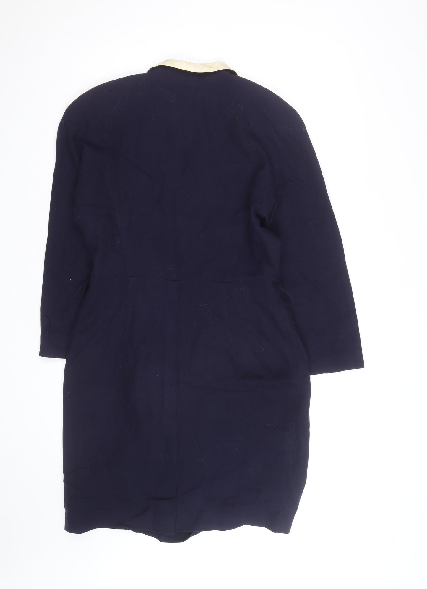 Elina Women's Navy Blazer Coat Size 6 Double Breasted Classic Style