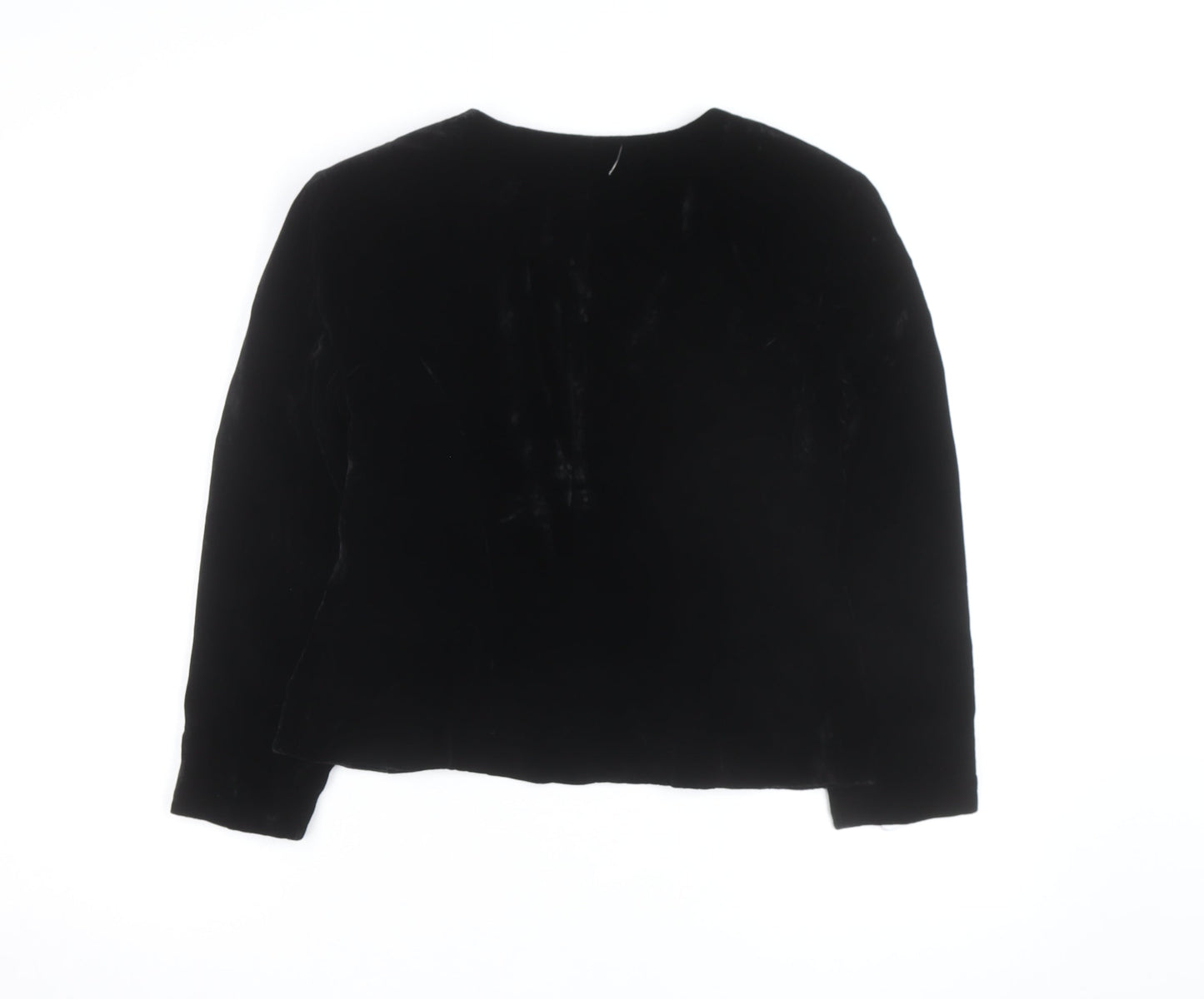Carole Little Petites Women’s Black Velvet Beaded Blazer Size 6P