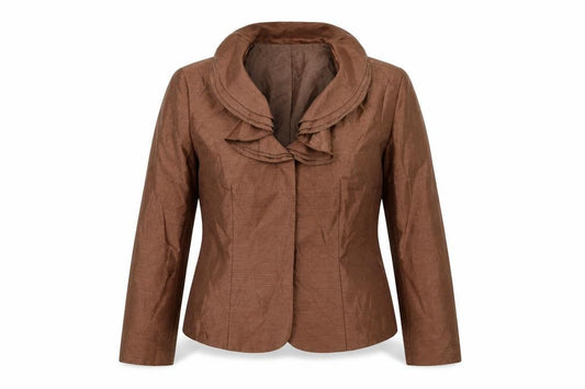 John Meyer Women's Brown Polyester Blazer Size 12 Classic Style