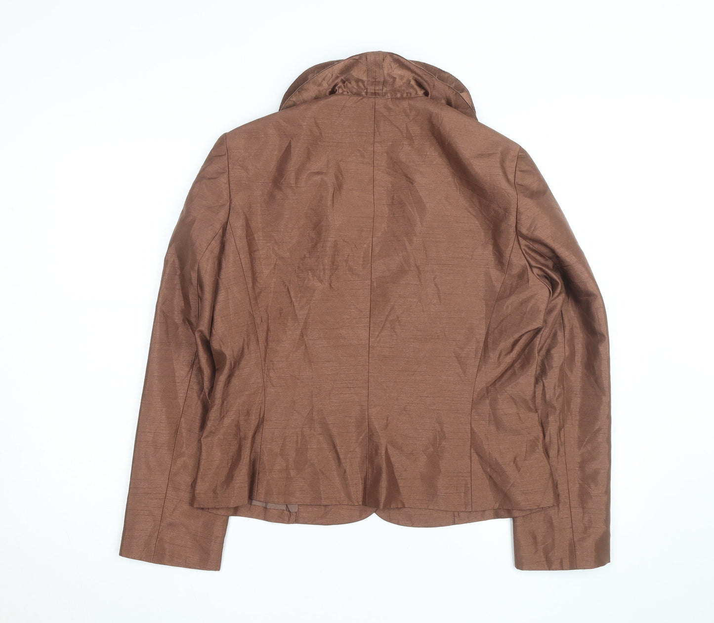 John Meyer Women's Brown Polyester Blazer Size 12 Classic Style