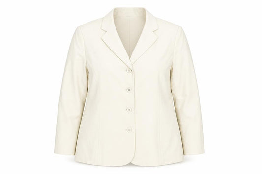 The Limited Women’s Ivory Stretch Blazer L Classic Mid-Length
