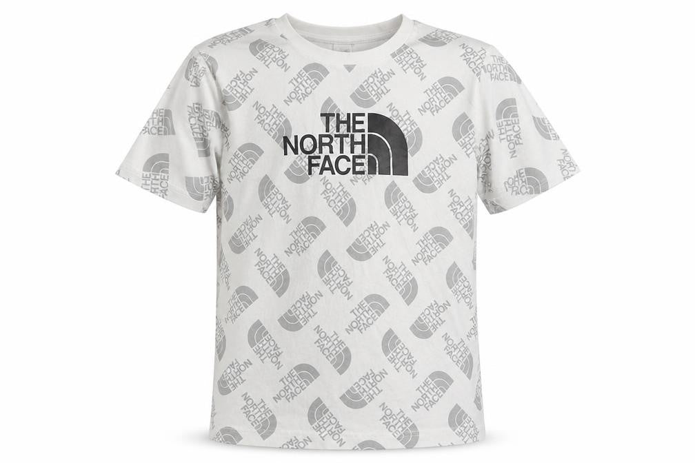 The North Face Boys White Logo Print Short Sleeve Cotton T-Shirt XL