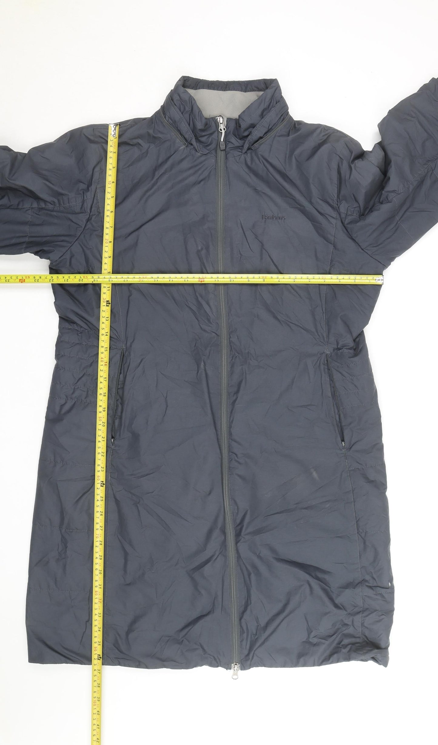 Rohan Mens Grey Long Puffer Coat Size L Windproof