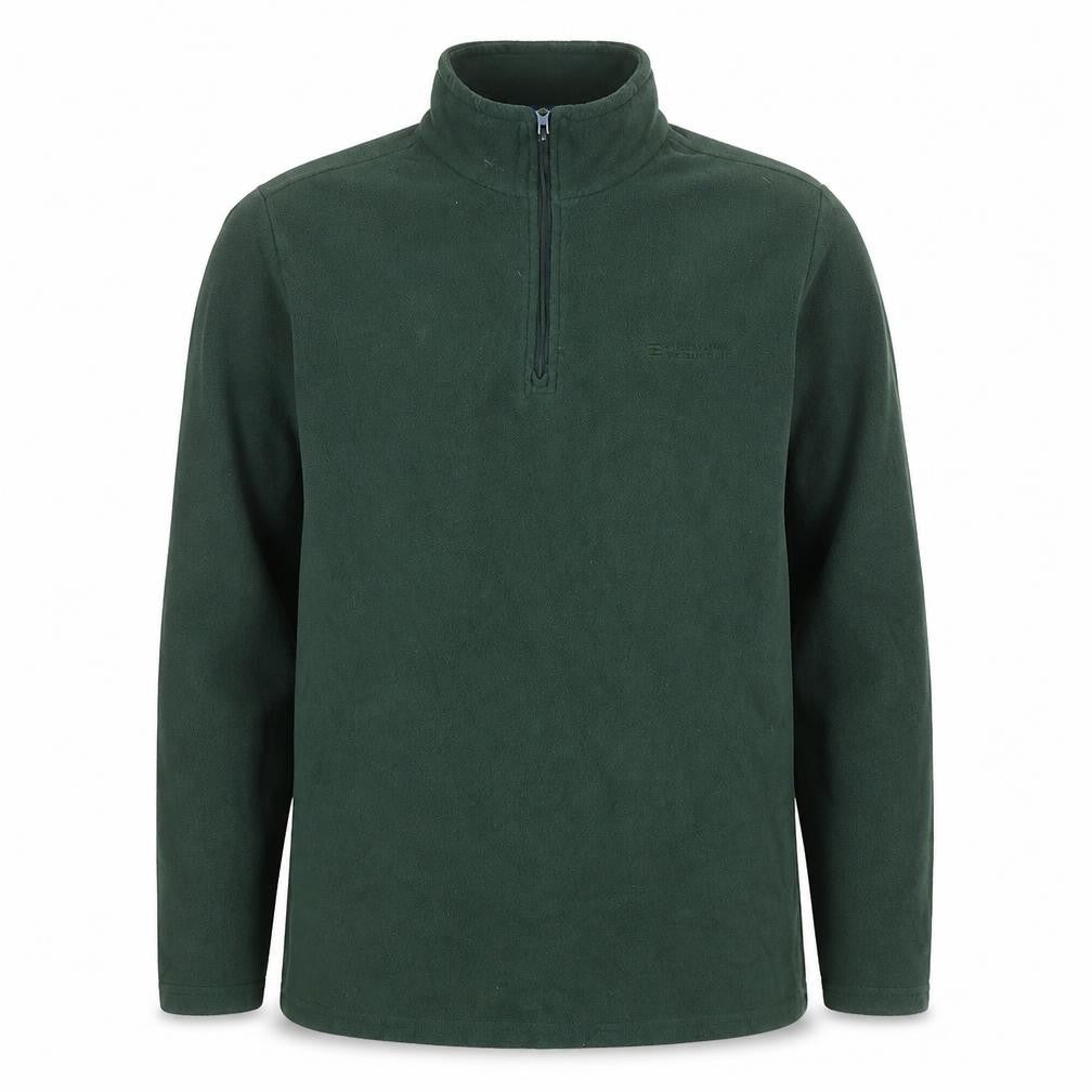 Mountain Warehouse Men's Green Fleece 1/4 Zip Pullover Sweatshirt Size L