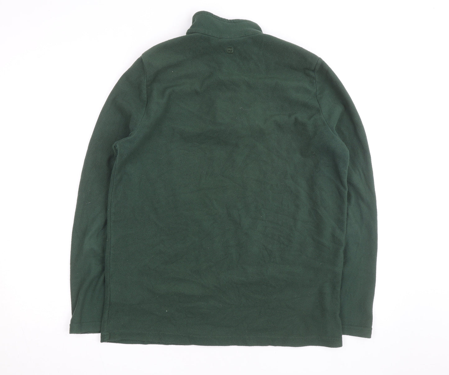 Mountain Warehouse Men's Green Fleece 1/4 Zip Pullover Sweatshirt Size L