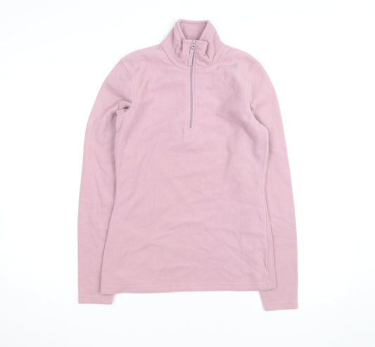 Mountain Warehouse Women Pink XS 1/2 Zip Fleece Pullover Sweatshirt