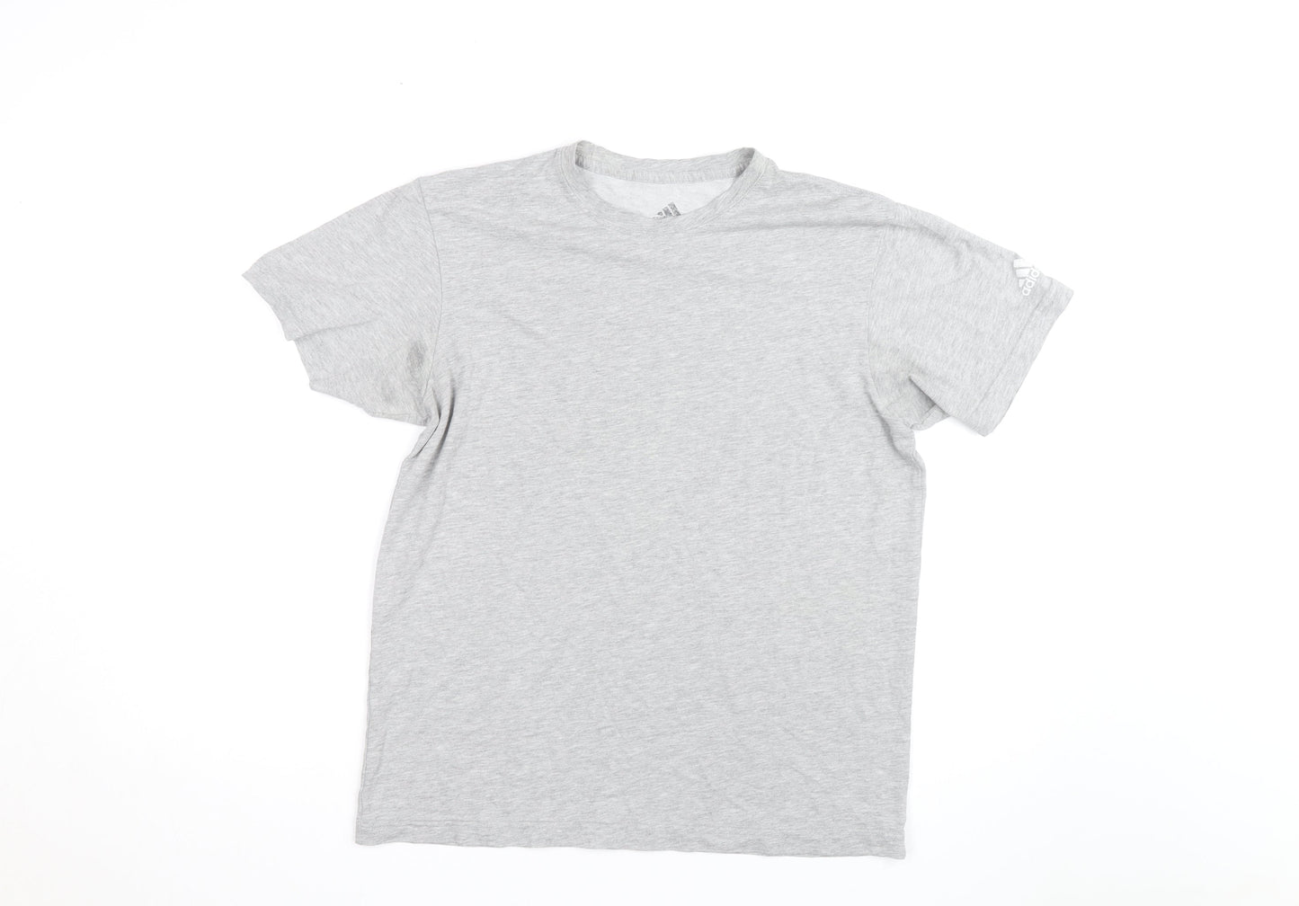 adidas Men's Grey Crew Neck Short Sleeve Regular Fit T-Shirt M
