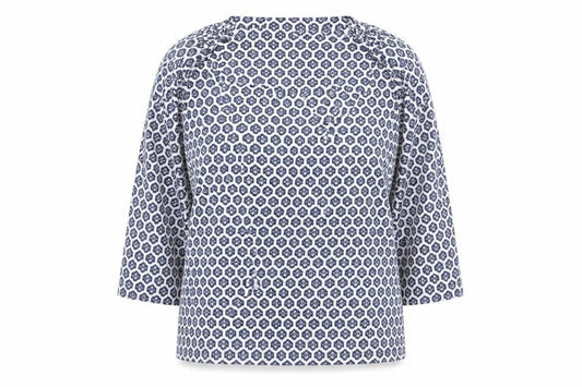 Marks & Spencer Women Blue Geometric Tunic Blouse Size 14
