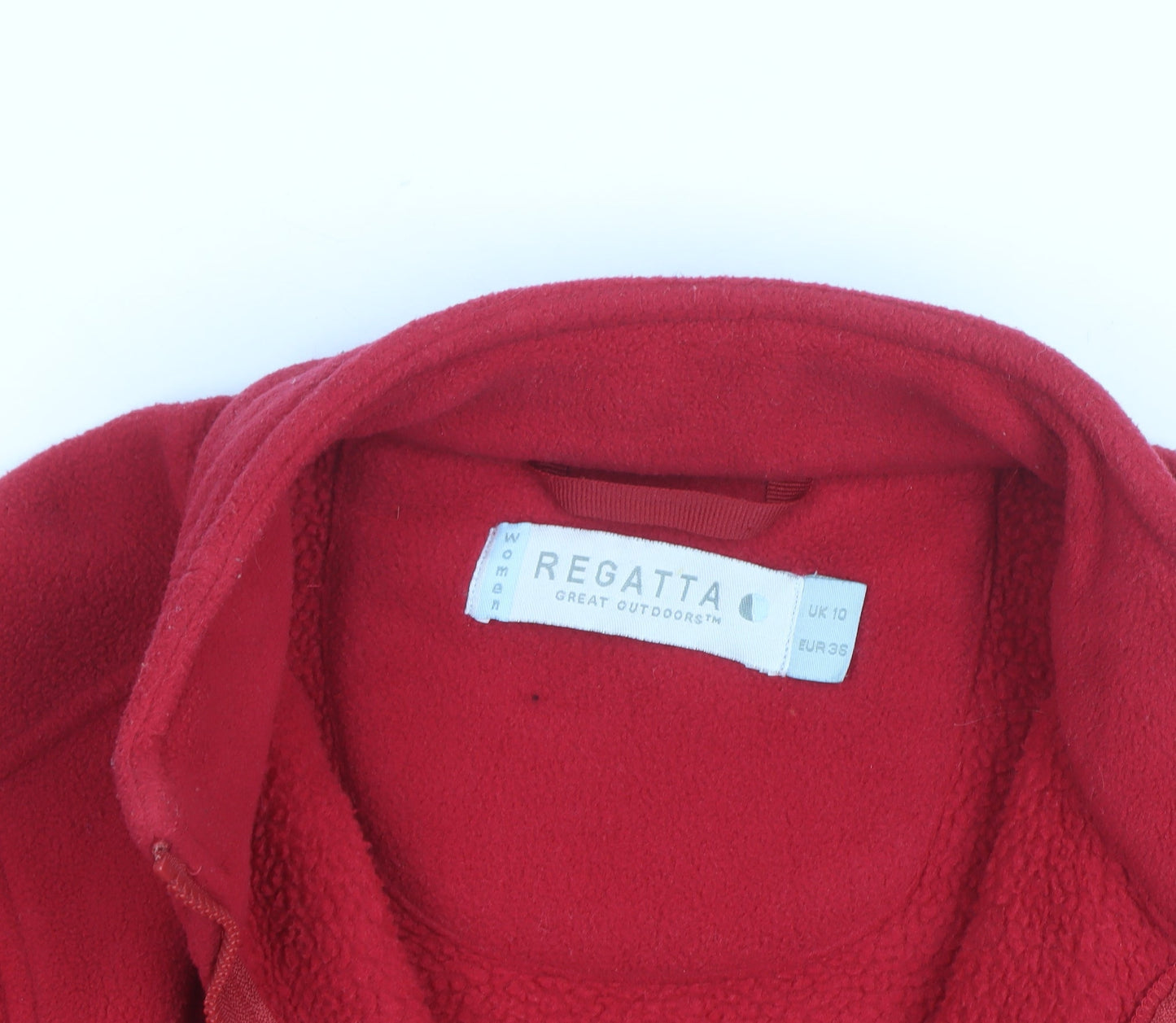 Regatta Women's Red Fleece Full Zip Outdoor Jacket Size 10