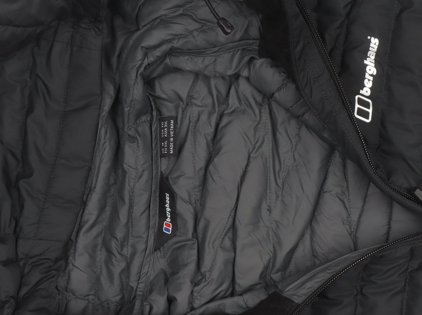 Berghaus Women Black Long Puffer Coat L Hooded Insulated Outdoor