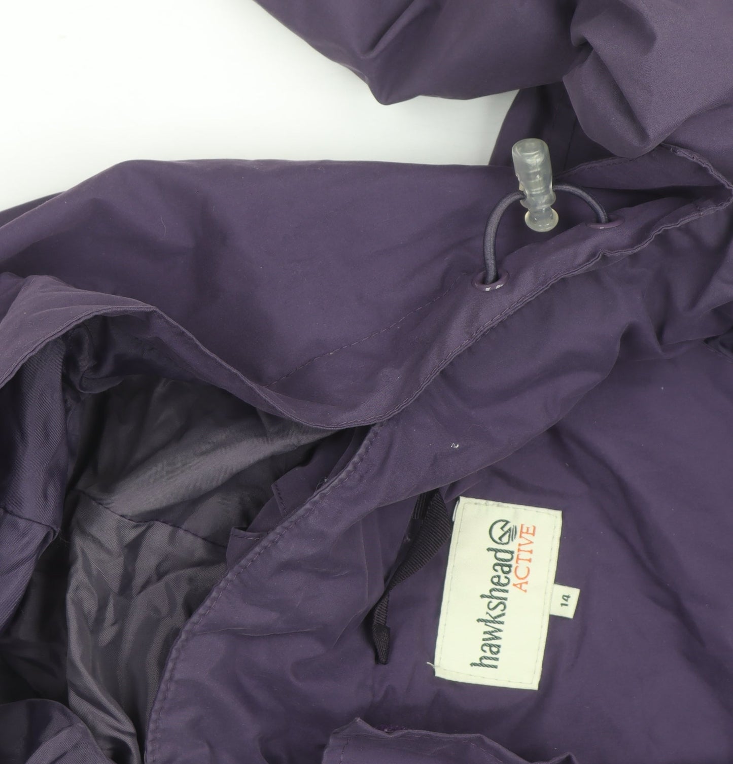 Hawkshead Active Women's Purple Waterproof Hooded Parka Jacket Size 14
