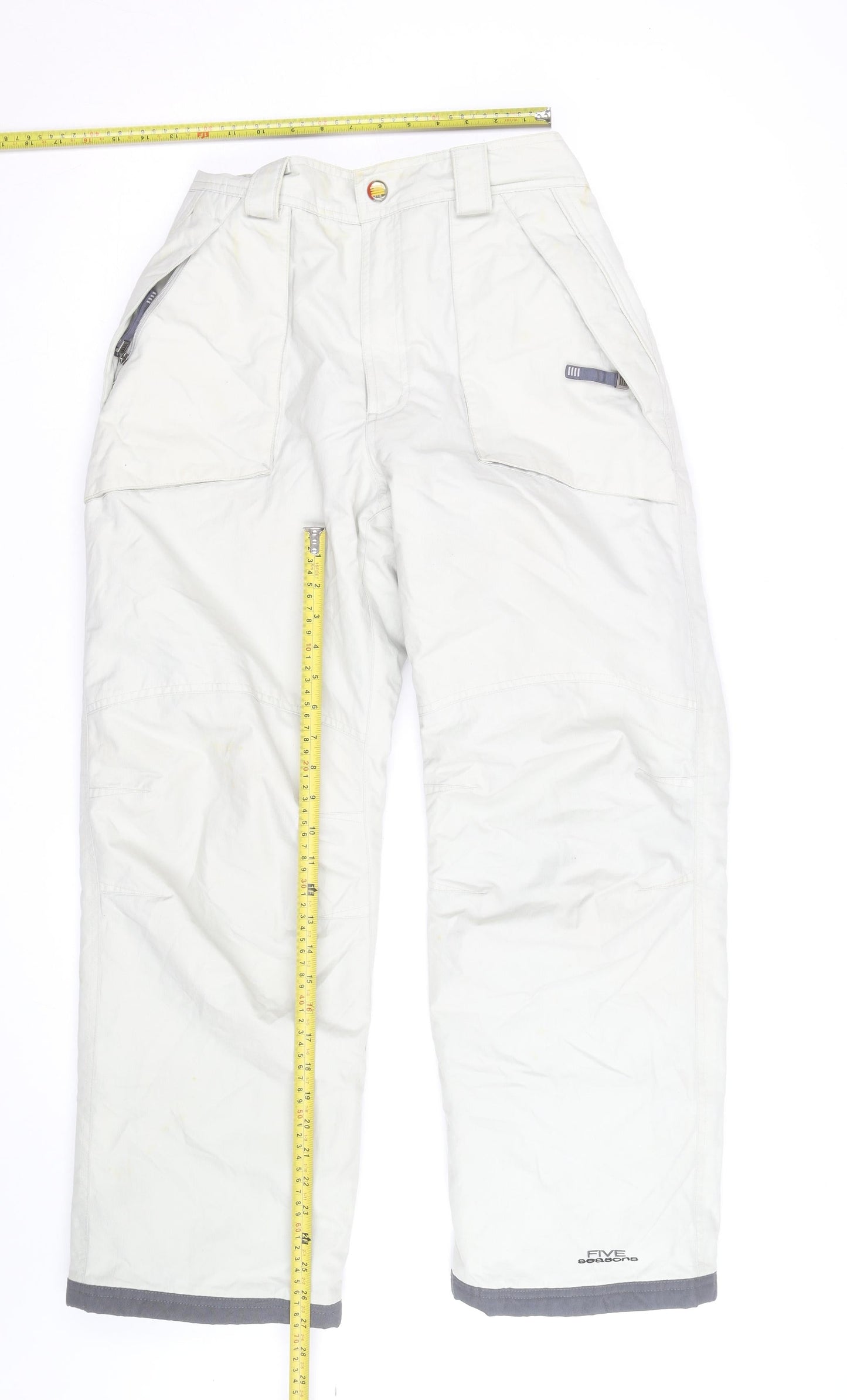 Five Seasons Men's White Waterproof Insulated Snow Pants M Regular