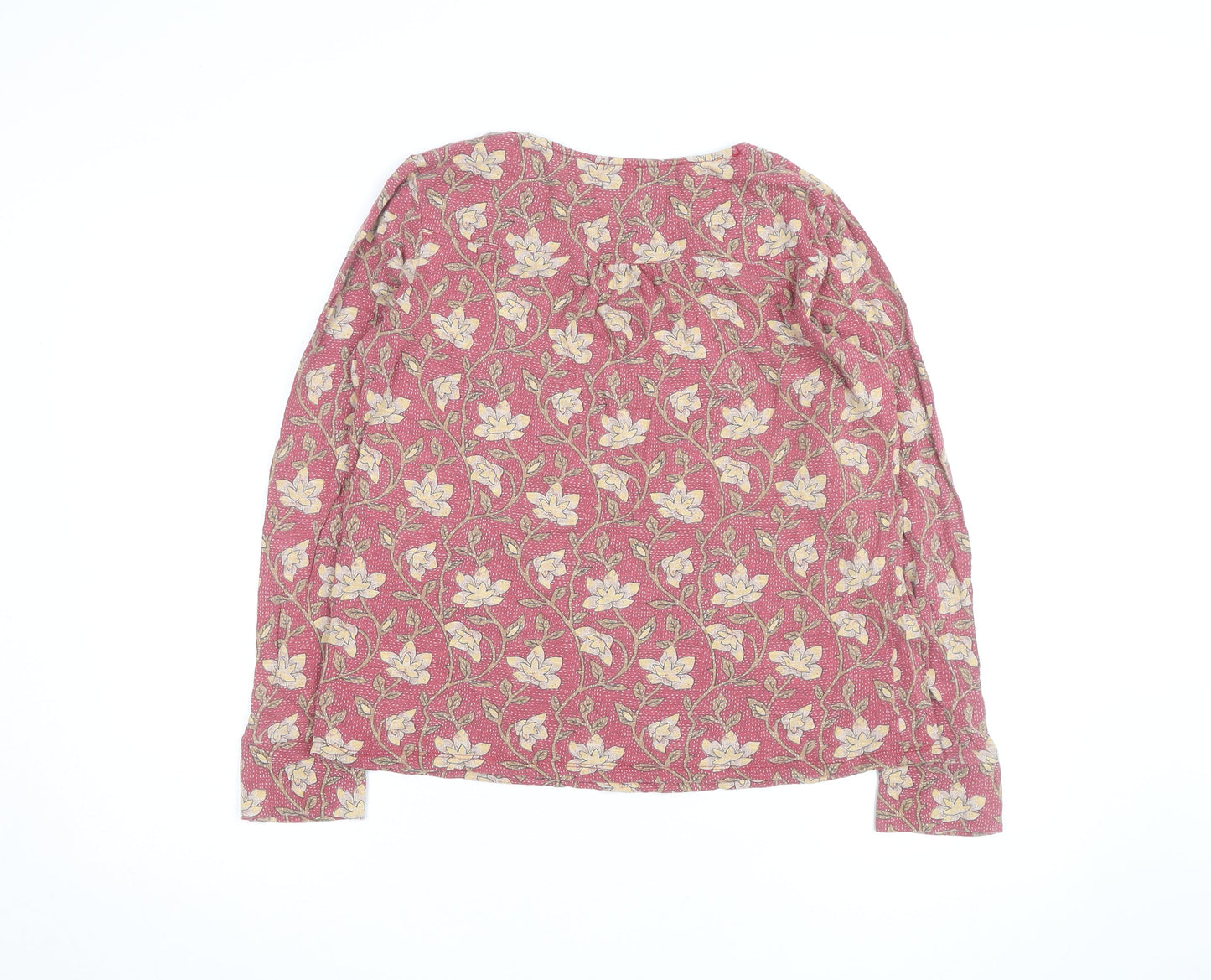 Fat Face Womens Pink Floral Viscose Tunic Blouse Size 12