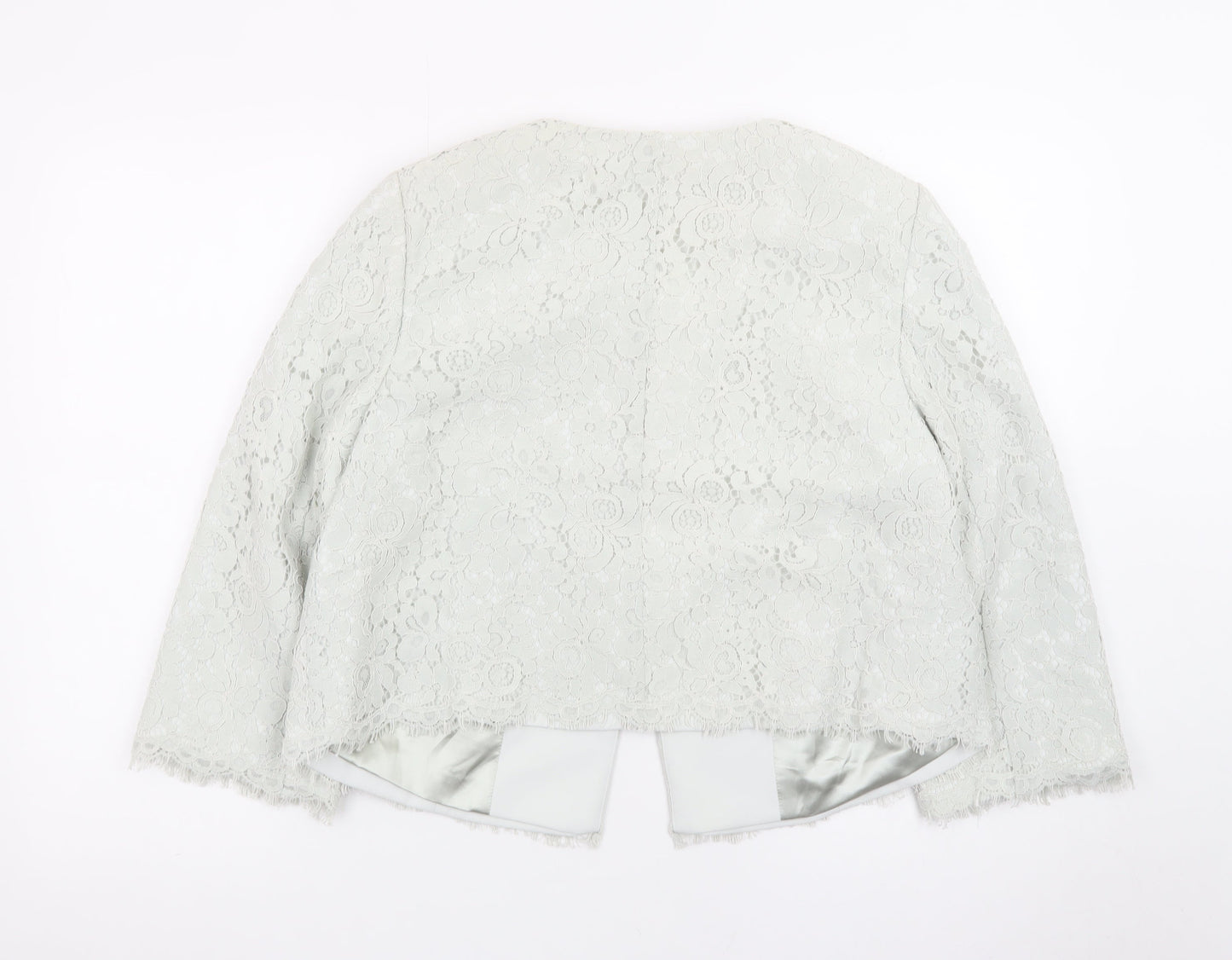 Together Women’s Ivory Lace Suit Jacket UK 14 Cropped Lined Blazer