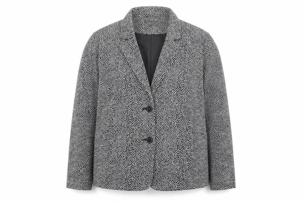 Debenhams Women’s Black White Spot Blazer Size 22 Regular Fit