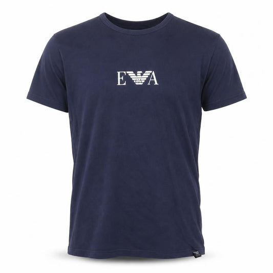 Emporio Armani Men's Blue Crew Neck Short Sleeve Designer T-Shirt M