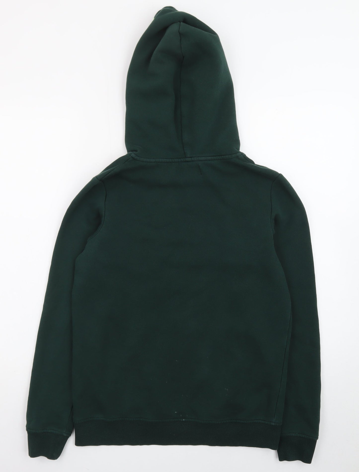 Jack & Jones Boys Green Pullover Hoodie Size 164 Fleece Lined Sweatshirt