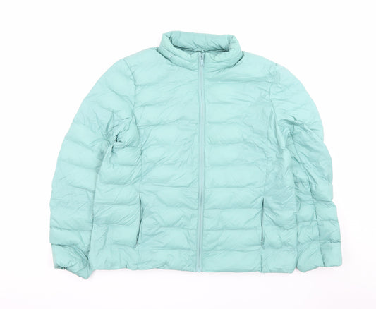 Marks and Spencer Women's Green Size 16 Puffer Jacket