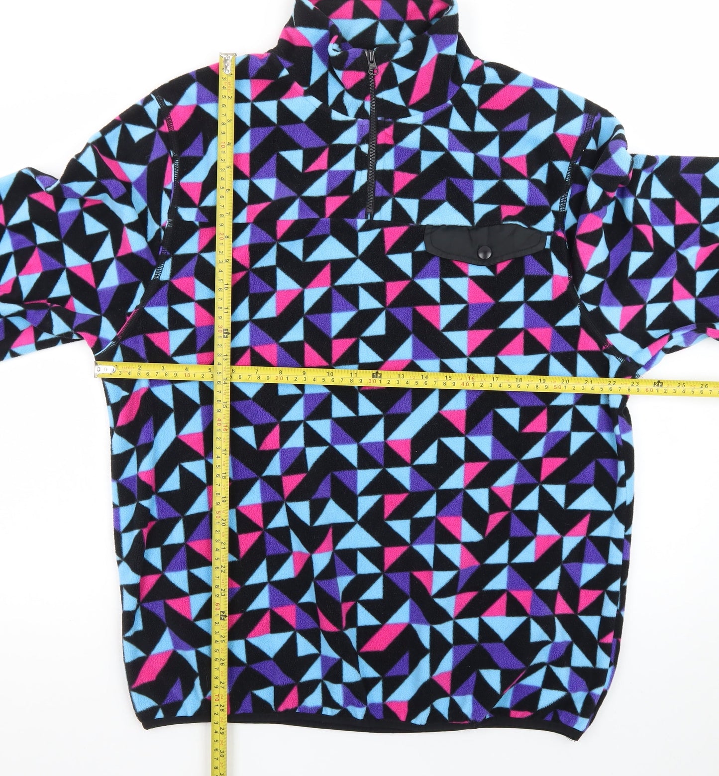 Neon Riot Men's Multicoloured Fleece Pullover Sweatshirt XL