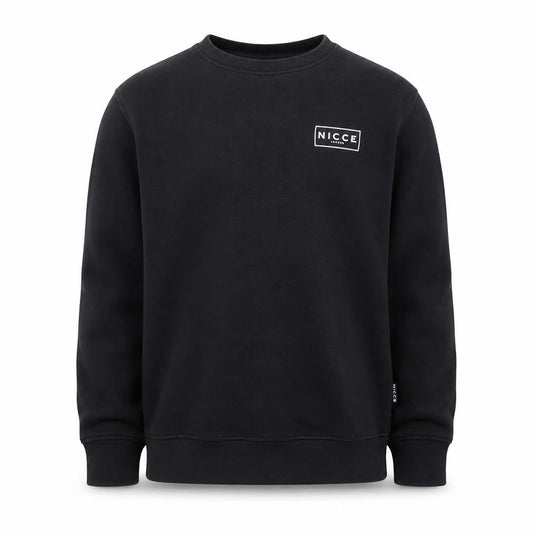 NICCE Boys Black Regular Fit Logo Pullover Sweatshirt 13 Years