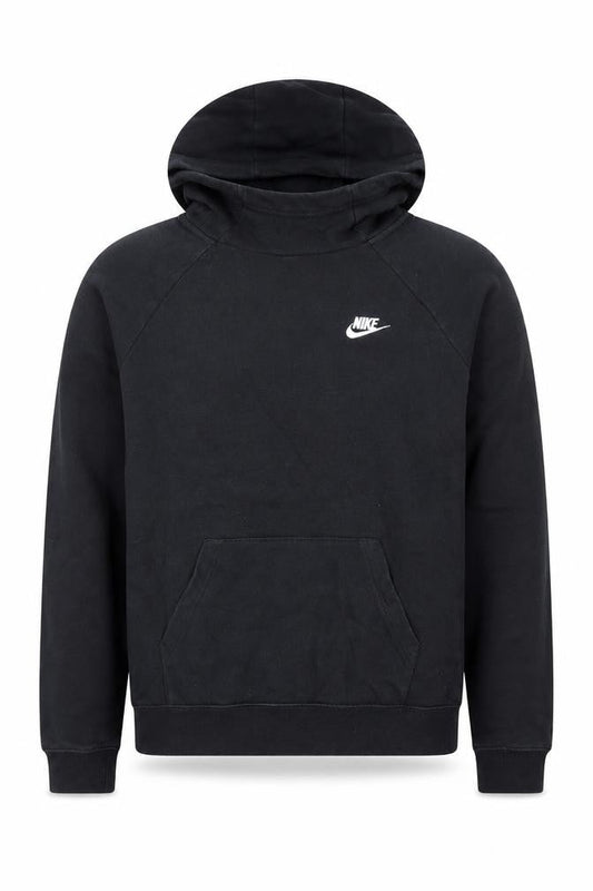 Nike Men's Black Pullover Hoodie M Regular Fit Fleece Logo