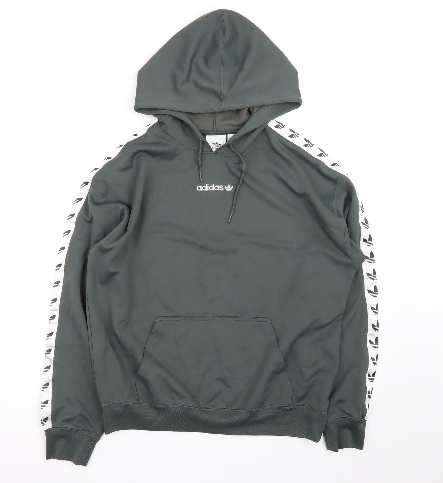 adidas Men's Green Pullover Hoodie M Logo Sports Style