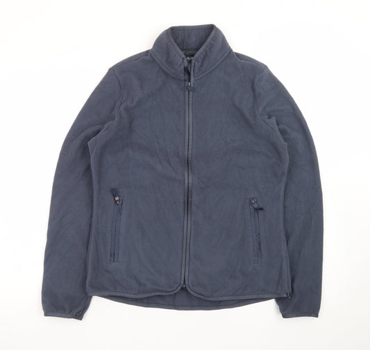 Marks and Spencer Women's Blue Fleece Zip Jacket Size 10