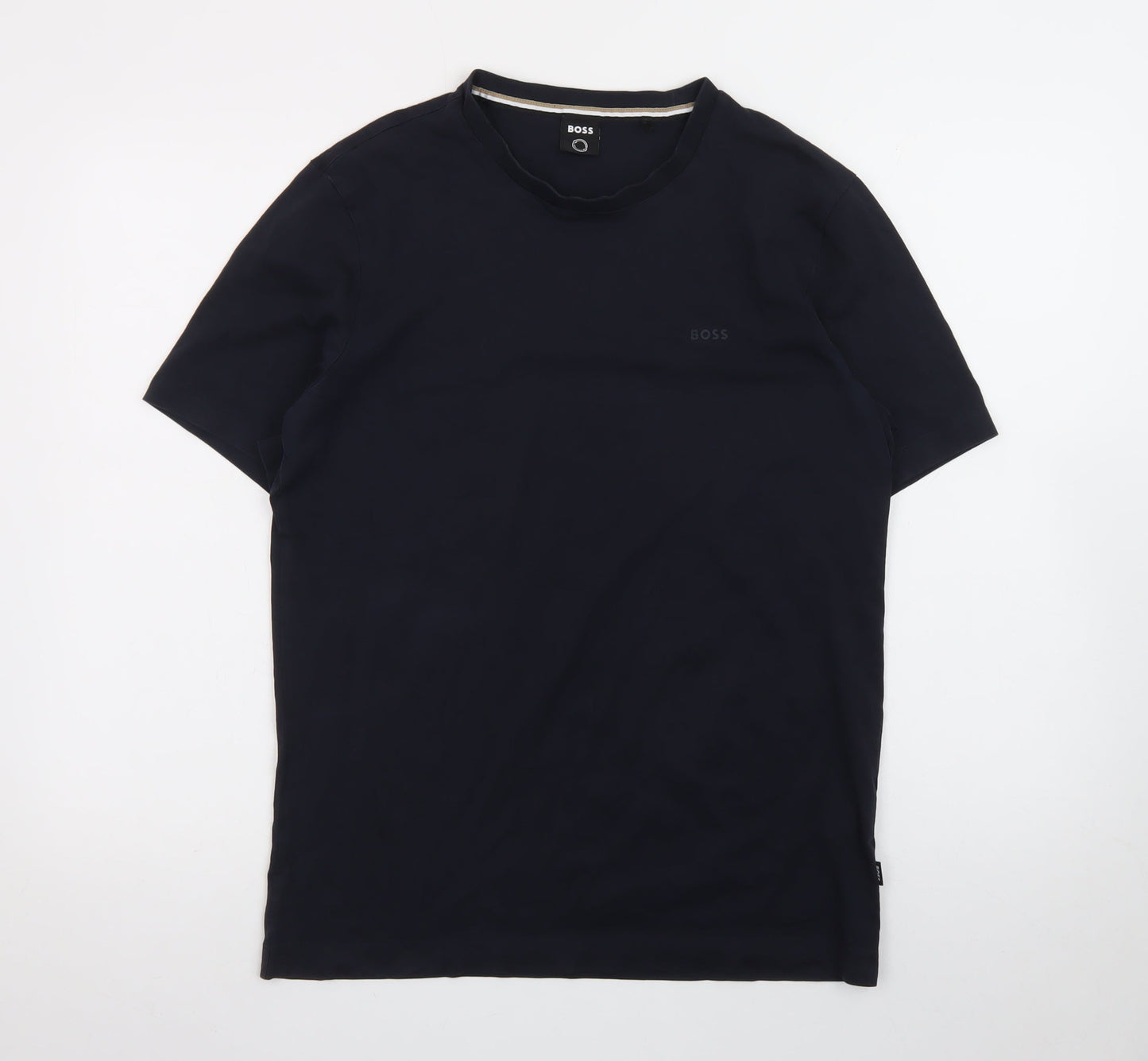 BOSS Men's Black Cotton Crew Neck Short Sleeve T-Shirt Size M