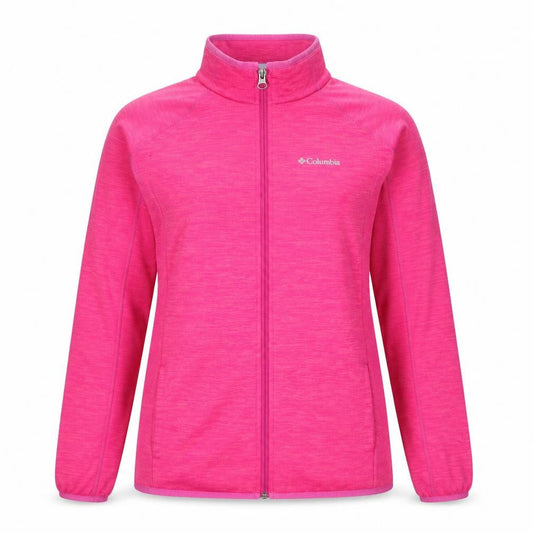 Columbia Women’s Pink Full Zip Fleece Jacket XL Lightweight Outdoor