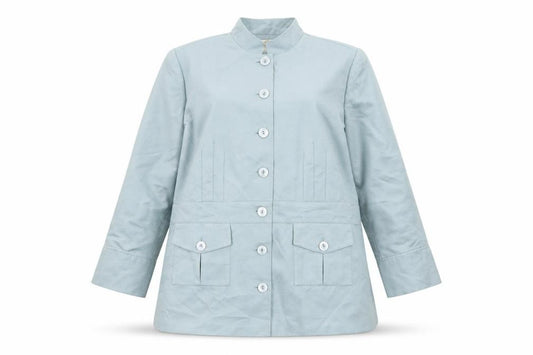 Classics Women's Blue Size 24 Mid-Length Button Jacket