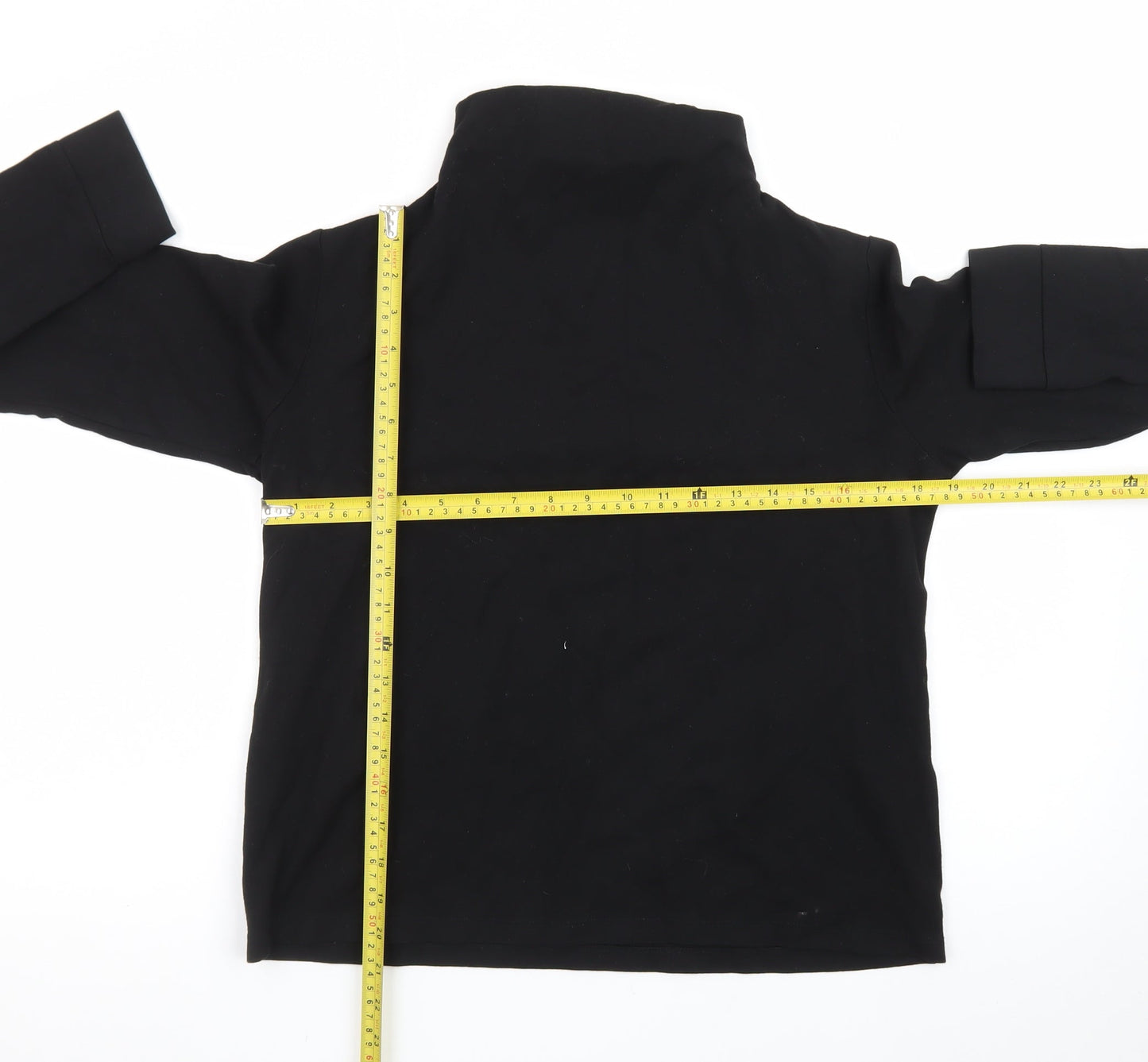 Farhi by Nicole Farhi Womens Black Roll Neck Jersey Top Size M 12