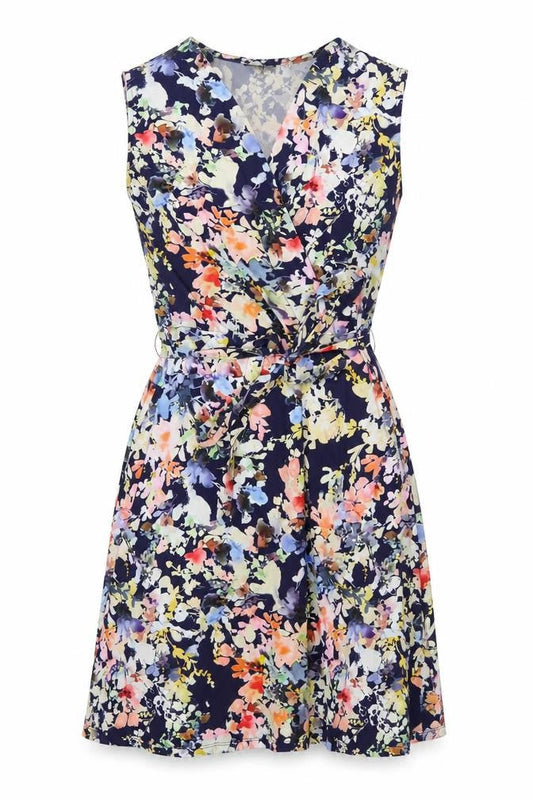 Warehouse Womens Multicoloured Floral Wrap Dress Size 10