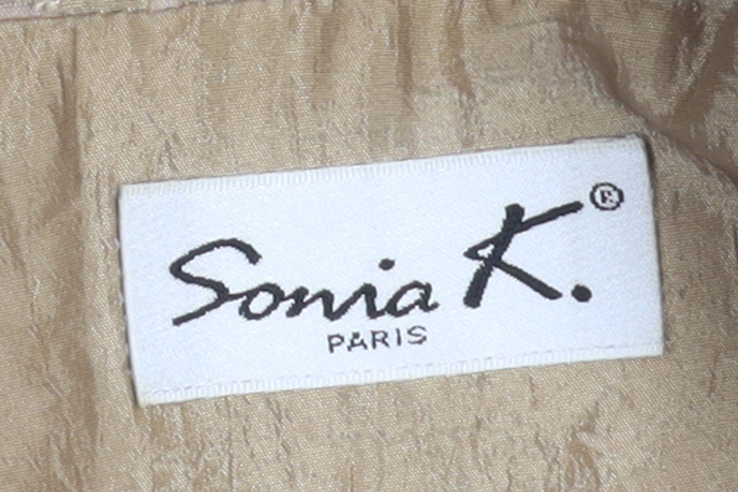Sonia K. Women Beige Blazer Jacket Size 12 Lace Detail Silk Blend