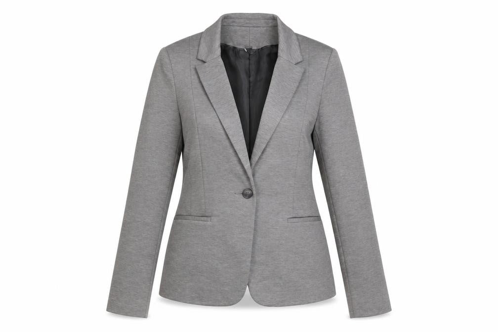 Front view of Dorothy Perkins Women’s Grey, size UK 14, Classic Single-Breasted Blazer